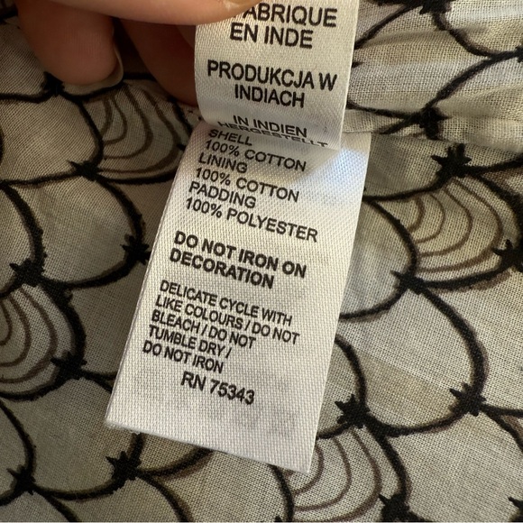 Malvin Hamburg Quilted Black Beaded Embroidered Blazer Jacket Women's Size 12 - Picture 11 of 12